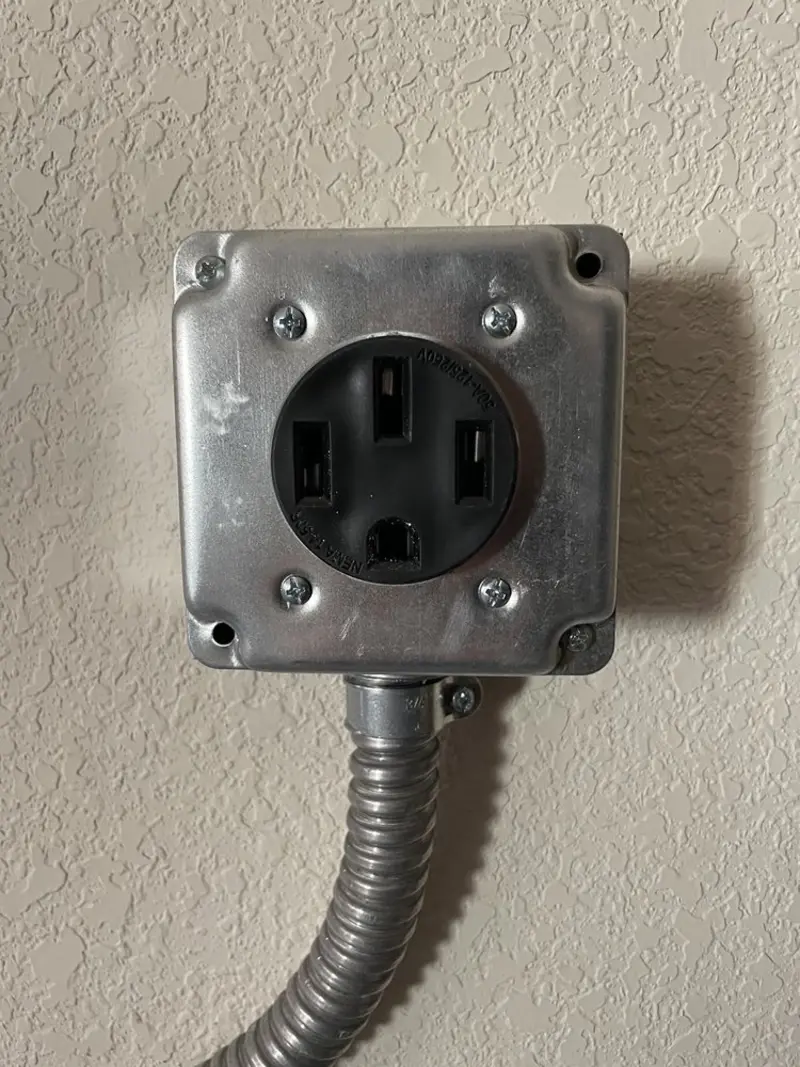 NEMA 14-50 outlet installed for Electrical Panel Upgrade in Gulf Hills